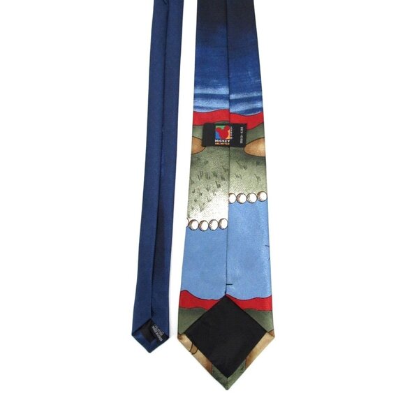 Vintage 90s Disney Men's Tie MICKEY UNLIMITED Mickey Golfing 54x4 - Picture 3 of 10